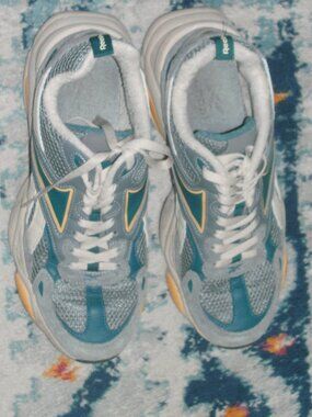 Reebok Blue Athletic Shoes Sneakers Mesh leather & suede Upper Terry Lining 10.5